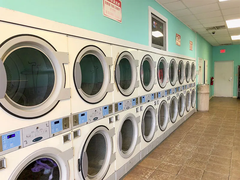 Commercial dryers in a laundromat